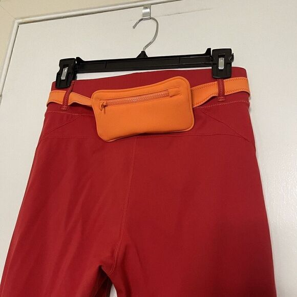 NEW! BANDIER & SOLID & STRIPED trek belt bag high waist legging bright red coral - Picture 2 of 6